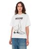 MOSCHINO Goose Pearl White Cotton Jersey T-Shirt