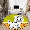 1pc Zebra Print Chair Carpet for Office, Soft Flannel Throw Mat, Perfect for Office,Holiday Party Decoration Choice yy251113186