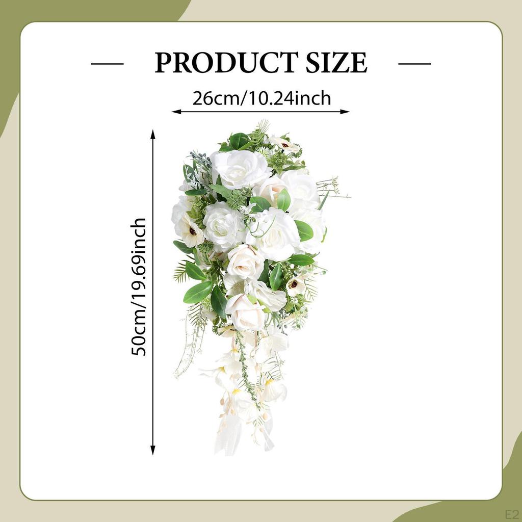 Bröllop Brudbukett Konstgjorda Blommor Lättvikt Gåva Ornament Brudtärna Blomma Dekor för