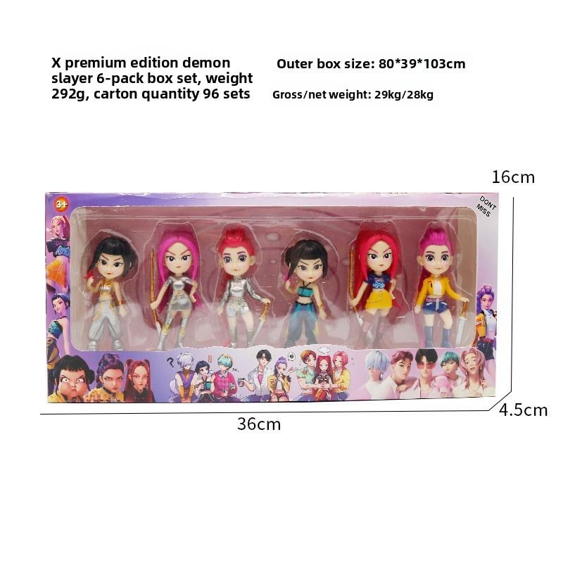 Witch Hunters K-Pop Mira Rumi Big Head Q Edition Figure Model Blind Box Tide Play Doll Ornament