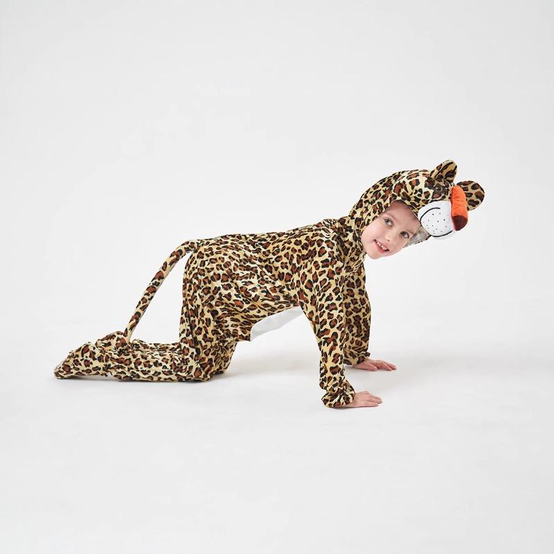 Halloween new parent-child men's and women's clothing, leopard animals, movie costumes, movie acting costumes, acting photography costumes
