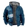 Men's Christmas Print Jacket Men's Spring And  Casual Trend Zipper Hooded Jacket