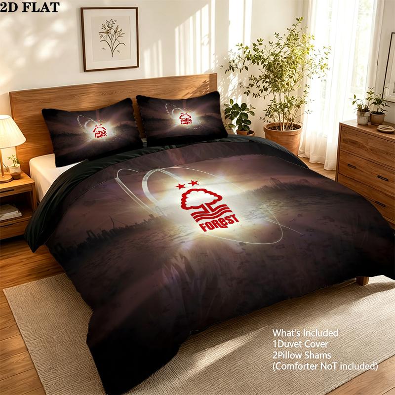 Nottingham Forest Pattern Bedding Quilt Set  Home Decoration  Gift (1 * duvet cover + 2 * pillowcase  without core)