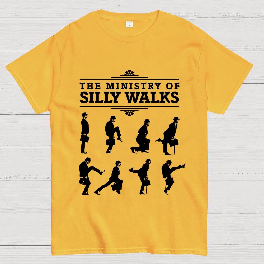 The Ministry of Silly Walks 100% Cotton Summer Casual Cool Loose T-Shirt
