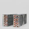 264mmx150mmx60mm Double Air Outlet Condenser Evaporator Water-cooled Finned Copper Tube Radiator Heat Sink Instrument Cooler
