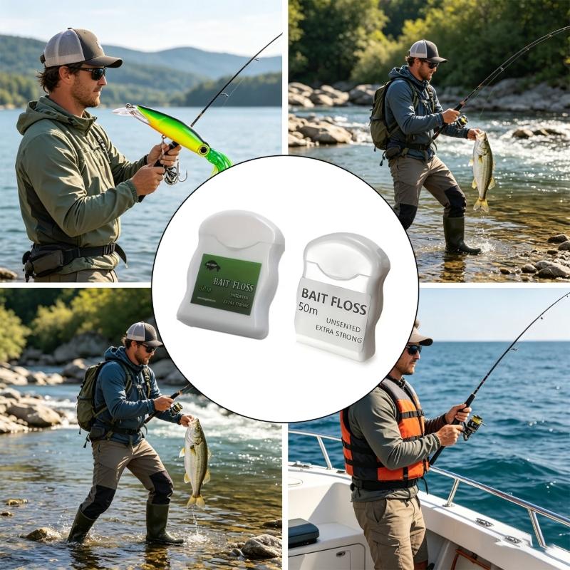 Nylon Fishing Line 50M Strong Fishing Accessories Baits Floss Fishing Tool Equipment For Freshwater And Saltwater Angling