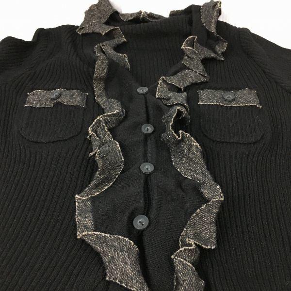 LEs LALIQUE Unused Tag Cardigan Black Size 9R(USED)