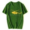 Summer T Shirt Short Sleeve Cotton Print Mi-8 Helicopter T-Shirt Casual Shirt Cool Tees Tops Streetwear Cotton Oversize