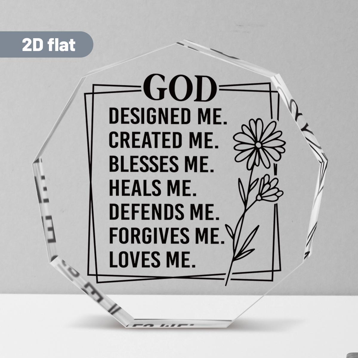 

Biblical Christian Plaque Sign, Rustic Farmhouse Xmas Decoration, Inspiring Religious Gift for Church, Home Tabletop Decorations, Nurseries, Home Des 9*8.6cm