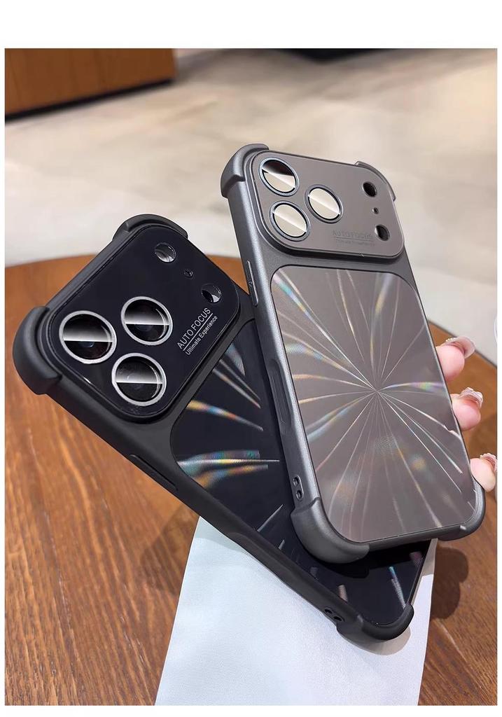 iPhone 17 Pro Max Case: Four-Corner Drop Protection with Aurora Laser CD Pattern for Apple 16