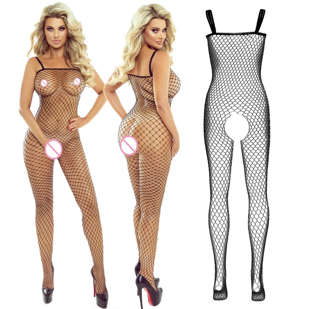 Sexy women's underwear Women's one-piece trousers One piece open bra panty free silk stockings one-piece Teddy underwear set