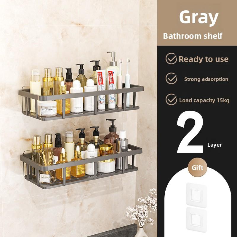Bathroom Rack No Punching Wall-mounted Toilet Rack Sanitary Products Storage Rack Nail-free Storage Rack