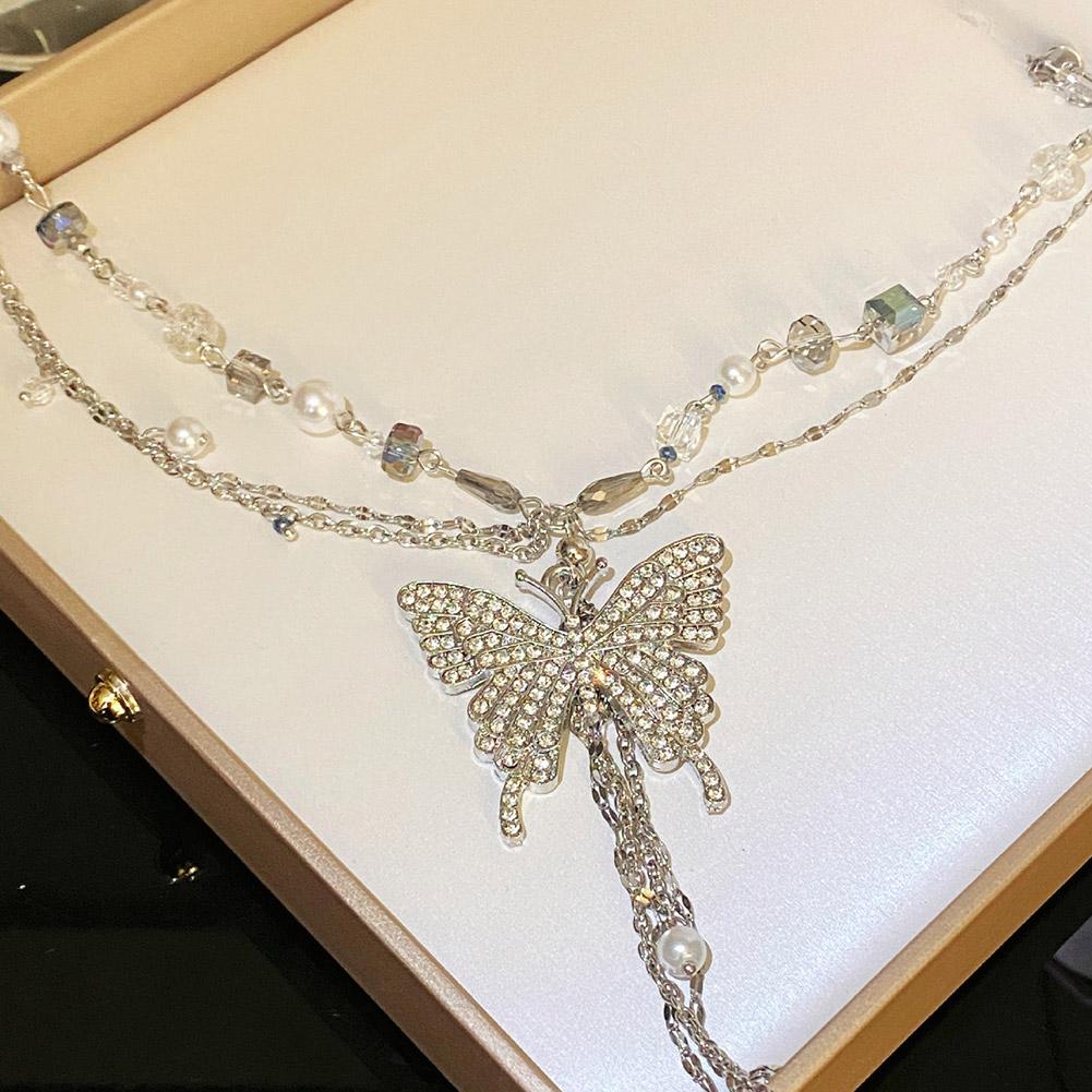 Fashion Shiny Butterfly Decoration Waistband Women Waistband Dress Shirt Jeans Girls Decoration N7W4