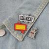 Quirky Personalized English Letter 'Beetlejuice' Drip Oil Brooch
