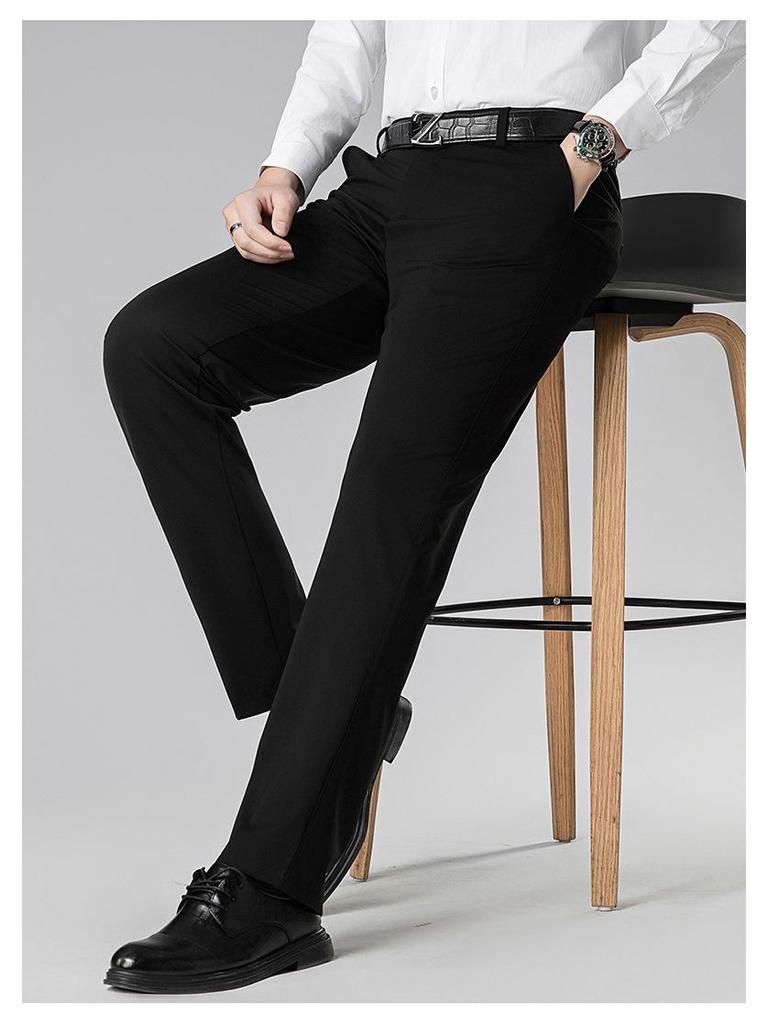 Frühling/Sommer 2026 Herren Eis Seide Locker Gerade Bein Lässig Business Hose