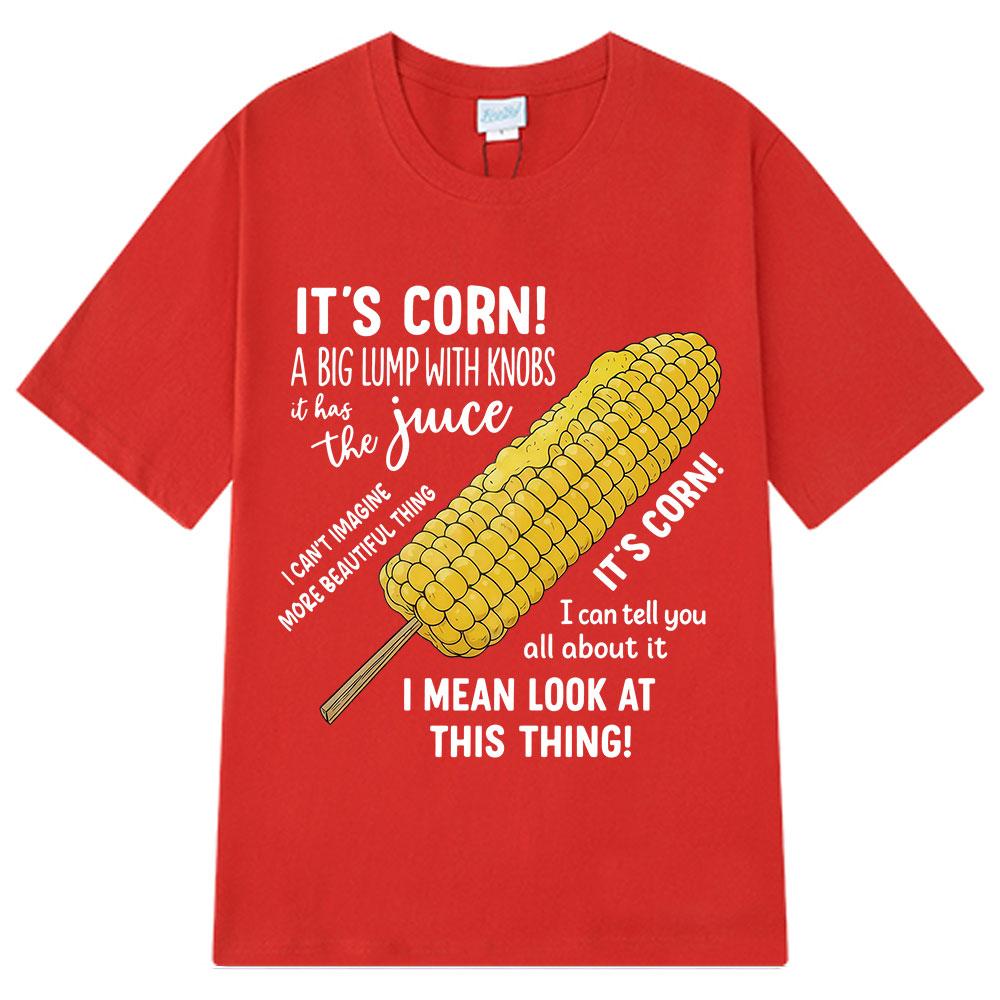 Es ist Mais Viral Maislied Lustiges Meme T-Shirt Herren Damen Mode T-Shirt Kurzarm Baumwolle Lässig Hip-Hop T-Shirt Streetwear Oberteil