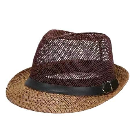 In the Elderly Summer Hat Men's Top Hat Dad Sunscreen Breathable Linen Straw Hat Cool Hat Grandpa Outdoor Mesh Hat