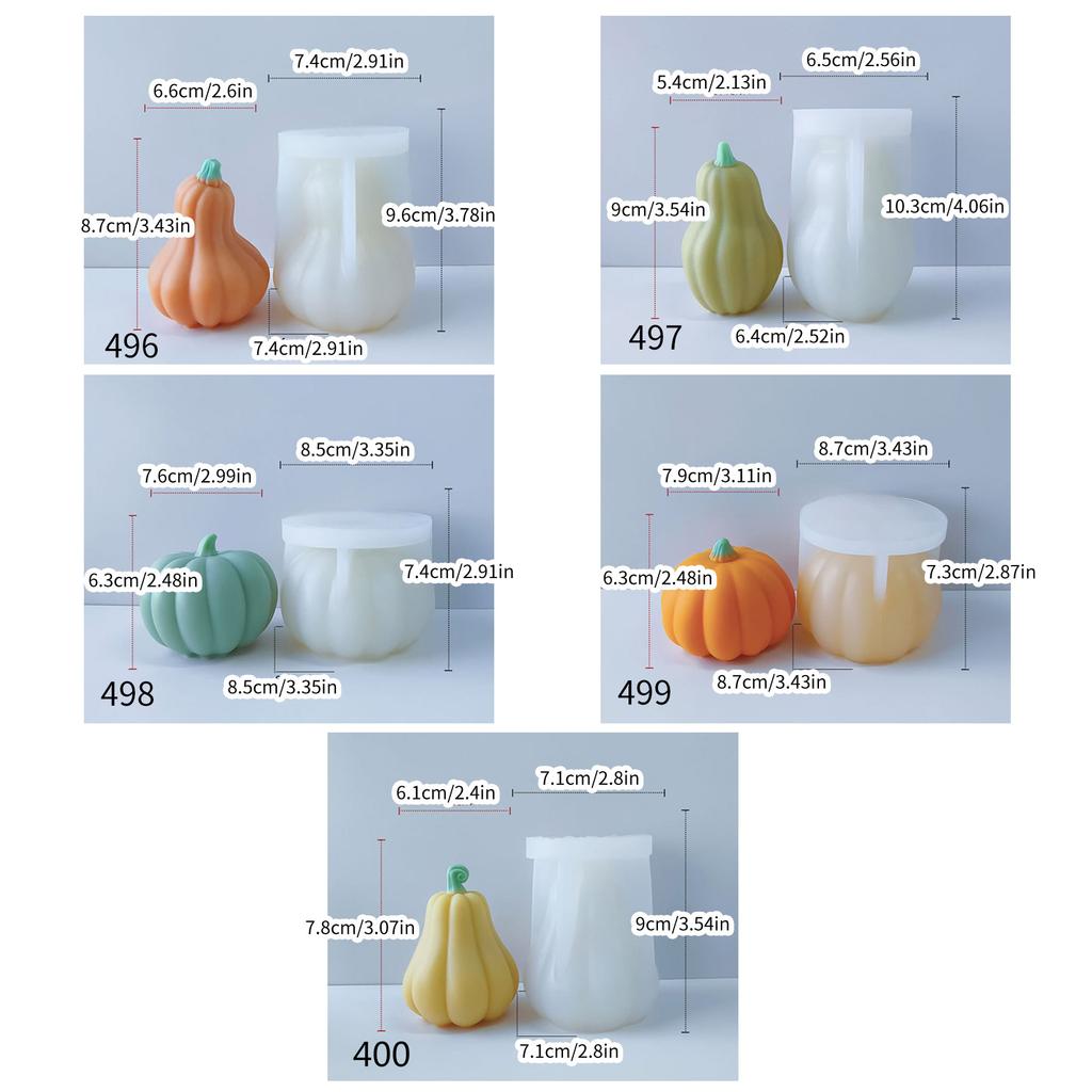 Delicate Pumpkin Silicone Mold DIY Wax Candle Molds Aromatherapy Soap Casting Mould Handmade Thanksgiving Gift
