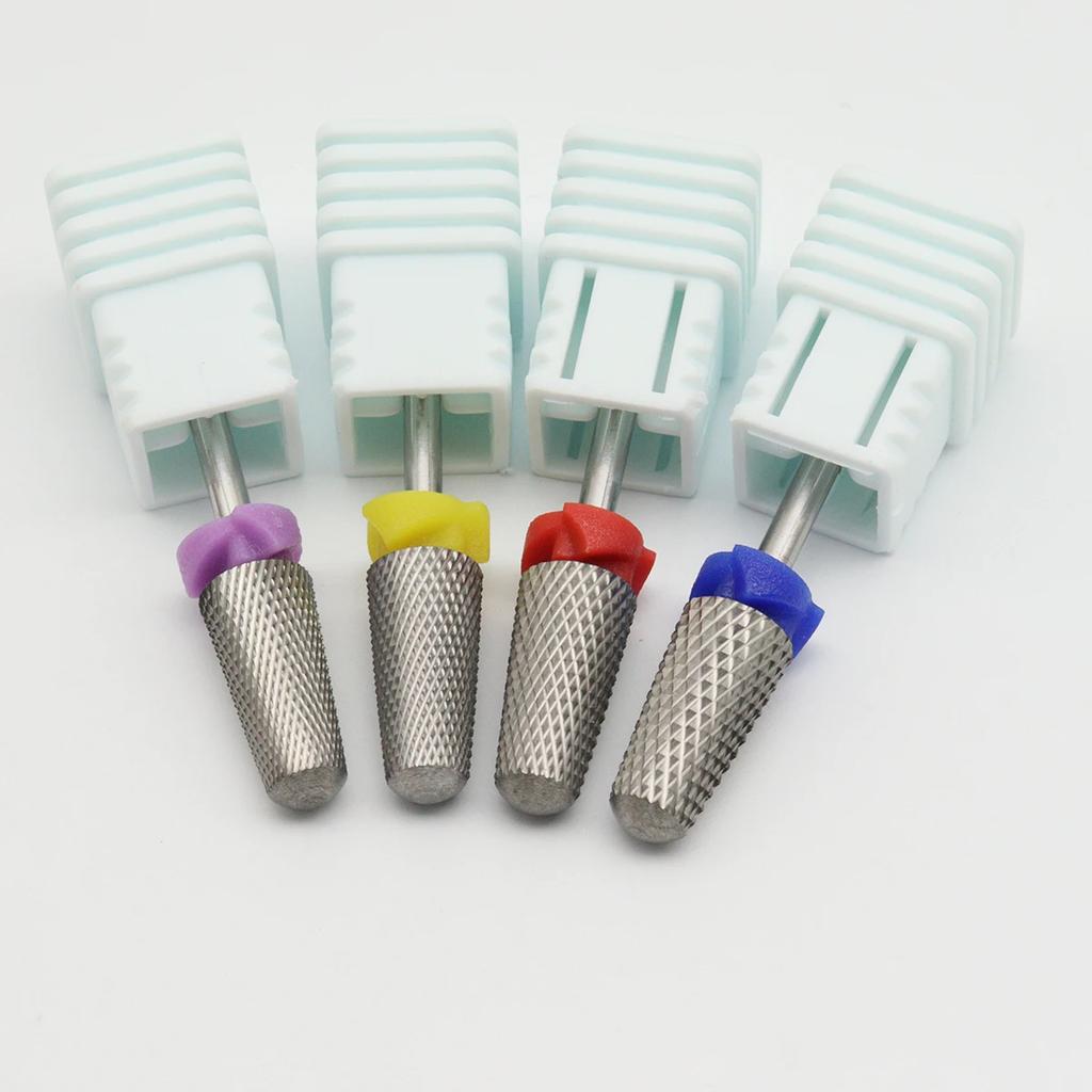 Cone Round Cross Teeth Carbide Nail Drill Bit Electric Manicure Drills Milling Cutter Burr Apparatus Nail Files Bits