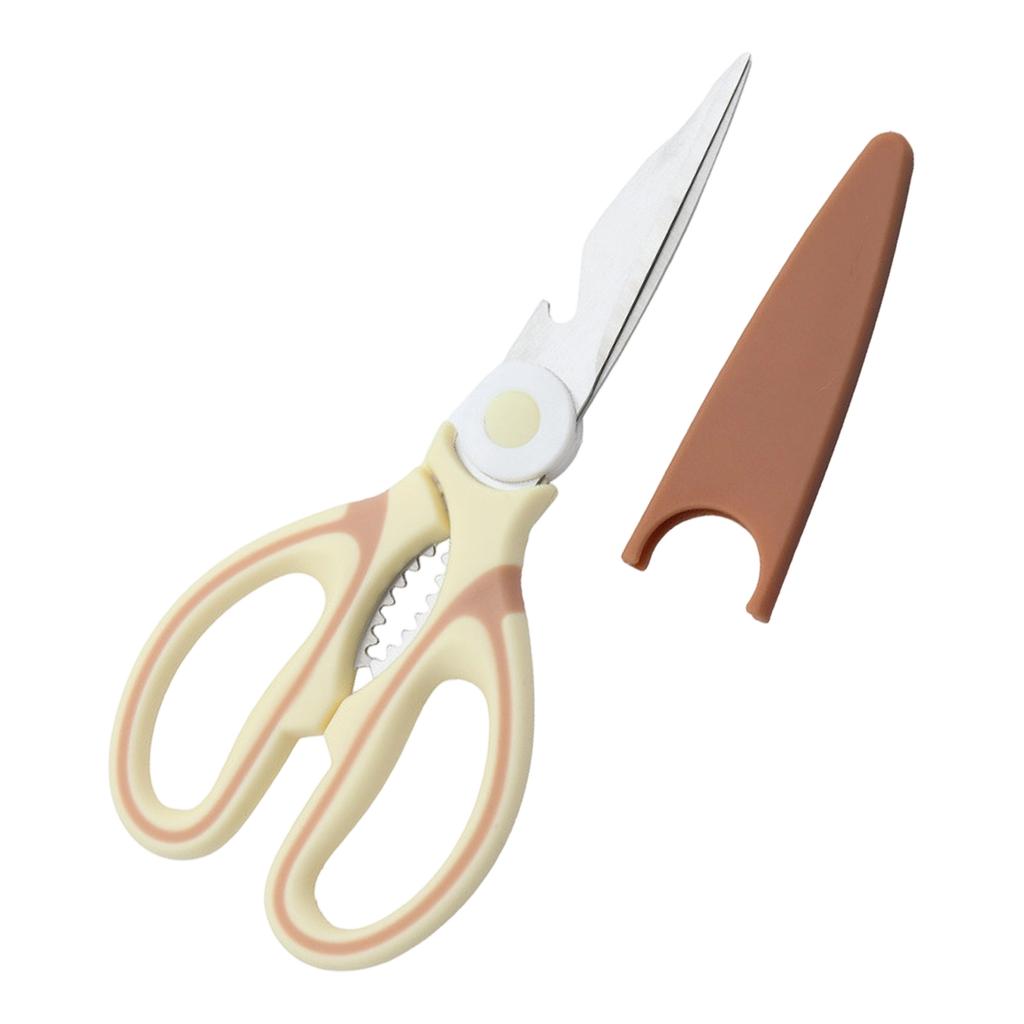 Multifunctional Kitchen Scissors with Protective Cover for Cutting and Food Prep