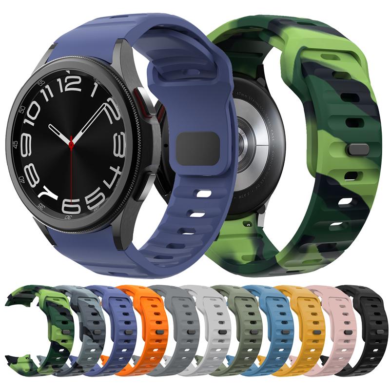 No Gaps Sport Silicone Strap For Samsung Watch 4 6 Classic 47mm 43 42 46mm Bracelet Galaxy Watch 4 5 6 5Pro 45mm 40mm 40mm Band