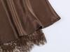 2026 European American Satin Lace Patchwork Slit Skirt