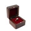 Luxury Jewelry Display Box Proposal Wedding Ring Storage Organizer Packaging Wedding Walnut Wooden Jewelry Ring Box for Gift