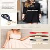 Elegant Retro Charm Slender Waist Belt for Dress Pearl Double Buckle Cinch Waist Accessory