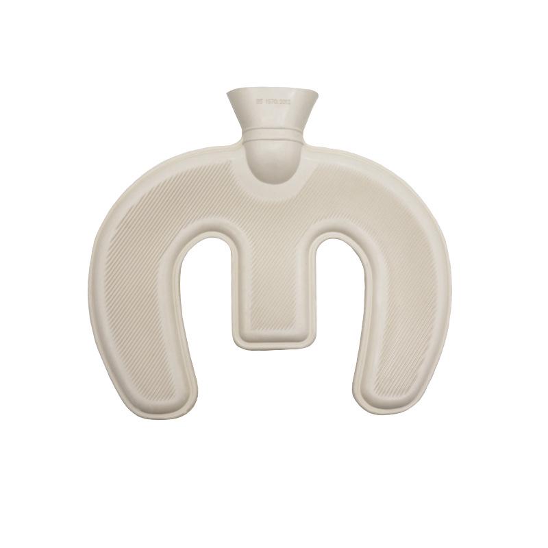 Plush Knitted Washable Hot Water Bottle: U-Shaped, Explosion-Proof, Double Hand Warmer for Shoulder/Neck 1L