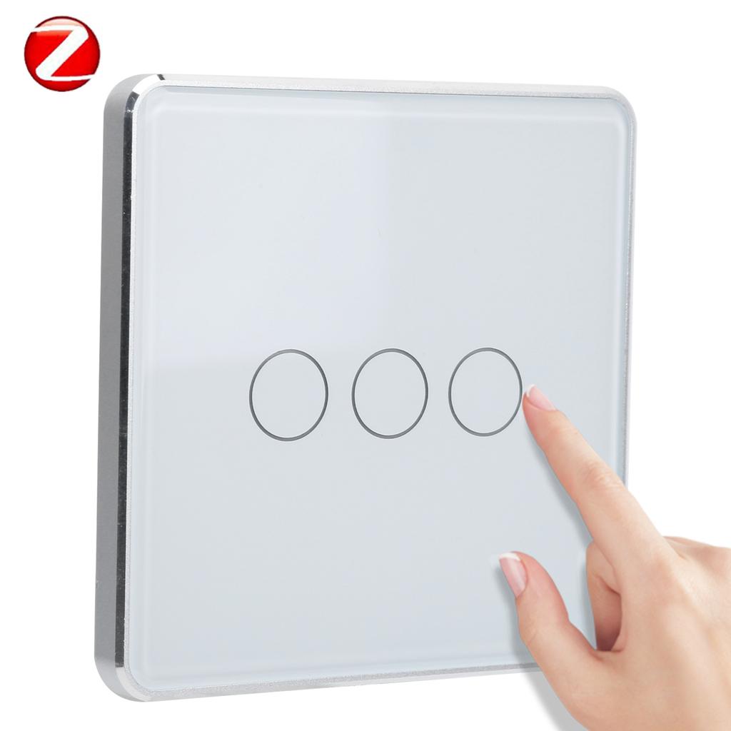 Intelligent Touch Light Switch 86 Type Wireless for ZigBee 2.4G Voice Control AC 100?250V