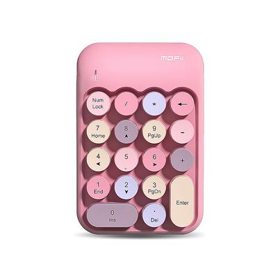 Mofii Teclado Numérico Inalámbrico, Teclado Numérico Mini Portátil Retro Colorido, Teclado Externo Inalámbrico 2.4G para Ordenador, Portátil
