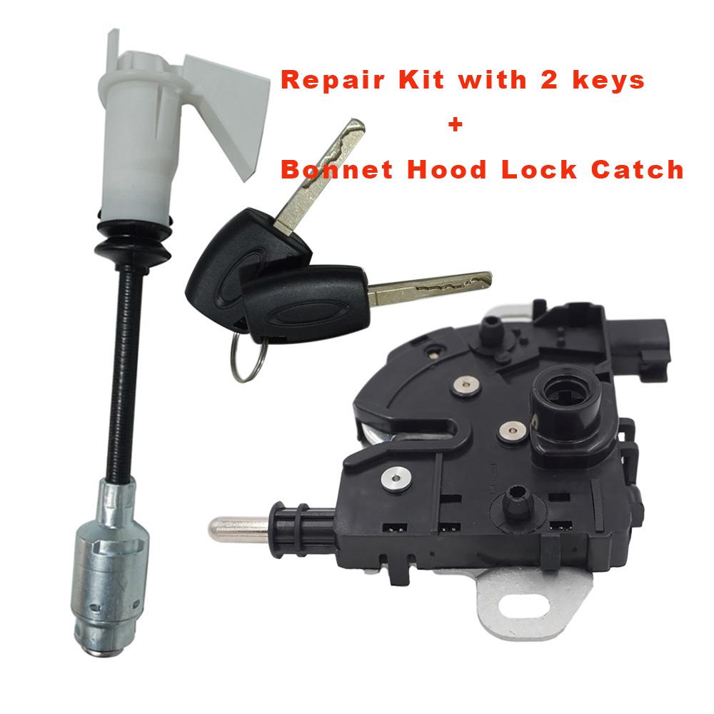 3M5116700AC 4M5AA16B970BA For Ford Focus MK2 C-MAX New Bonnet Release Hood Lock Catch Repair Kit 4895285 1343577 Car Accessories Thread Lock3