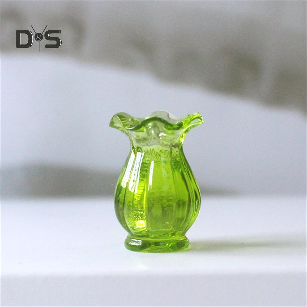 Miniaturní hračka Mom&Me Dollhouse Mini Simulační Skleněná Krajka Váza Model Ornamenty Dekor