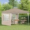 Pop Up Party Tent 288 X 288 X 245 Cm Cream Oxford Fabric