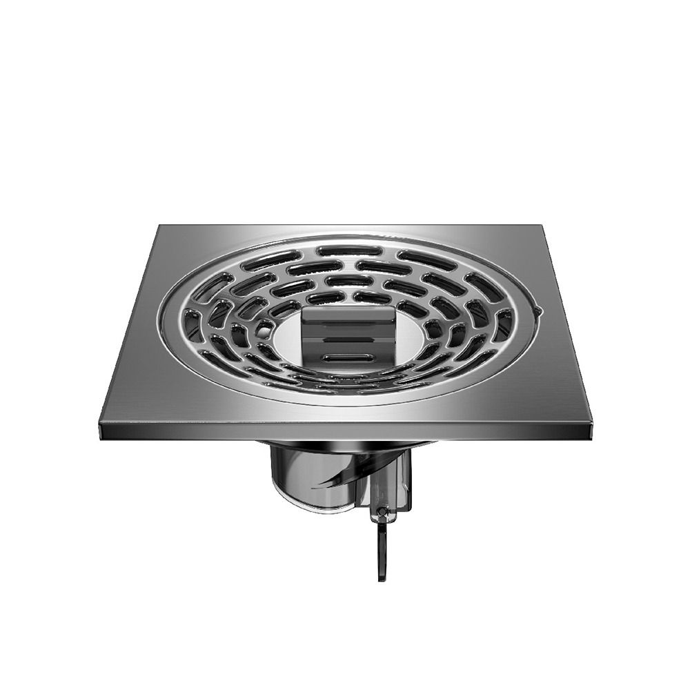 With Grid Grate Cover Shower Floor Drain Stainless Steel with Removable Cover Dual-purpose Floor Drain Backflow Preventer