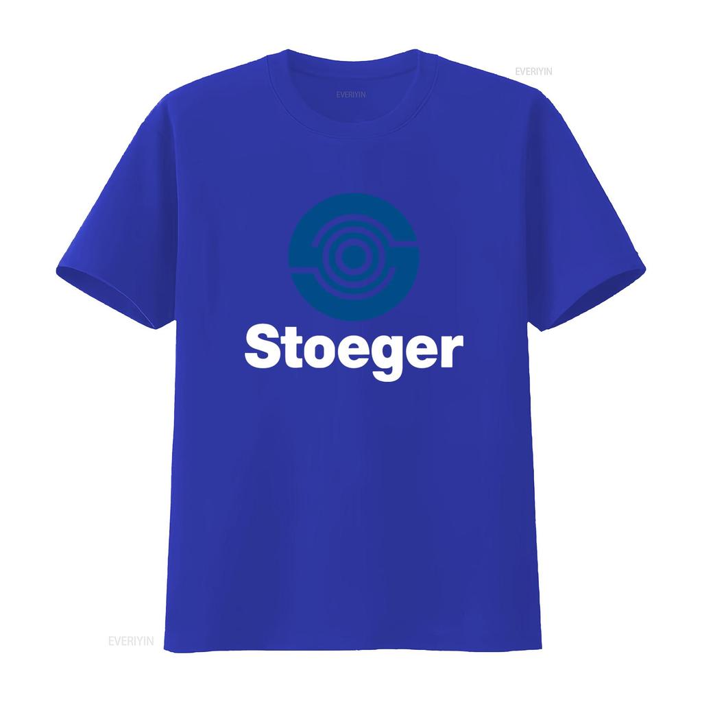 Stoeger Firearms Logo Mens Grey T Shirt Available in Sizes S to 5XL vintage Washed Versatile Soft graphic Unisex Breathable