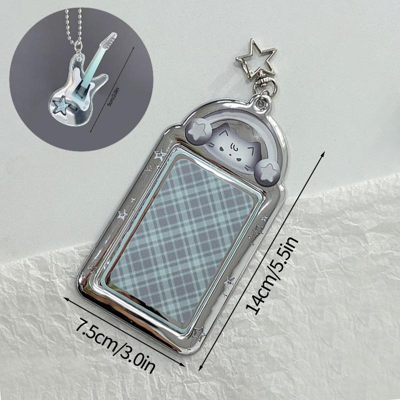 Kpop Photocard Holder Binder Photo Card Holder 3Inch Idol Binder Photocard Display Keychain Protective Cover Photo Albums