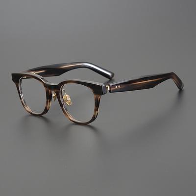 Luxury Fashion Trend Vintage Eyeglasses Frame Solid Thick Acetate Retro Square Design Sphere Myopia Prescription High Quality