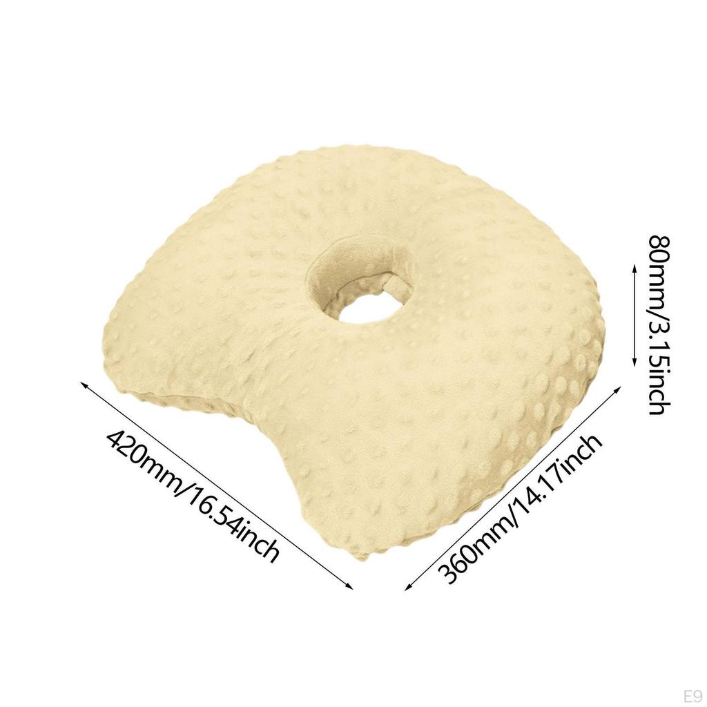Ear Piercing Pillow Donut Washable Soft Multipurpose Relaxation Side Sleepers with A Hole