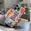Graffiti English applicable iPhone17promax space phone case Apple 16 transparent 14/13 fine hole 15