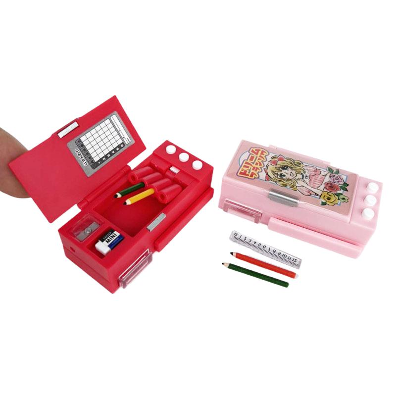 1 Set Simulated Scene Pencil Box Model Play House Lifelike Design Mini Stationery Box Dollhouse Pencil Case Pretend Toys
