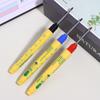 2PCS 33mm Red/Blue/Black Long Head Marking Pen Woodworking Decoration Deep Hole Waterproof Pen Multipurpose Marking Tool