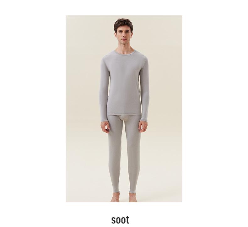 Men's Ultrathin Thermal Base Layer Set - Invisible Autumn/Winter Bottoming Pants & Top.
