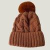 Versatile Warm Foreign Trade Style European American Knitted Hat Solid Color Knitted Hat Women with Velvet Hat New Knitted Hat