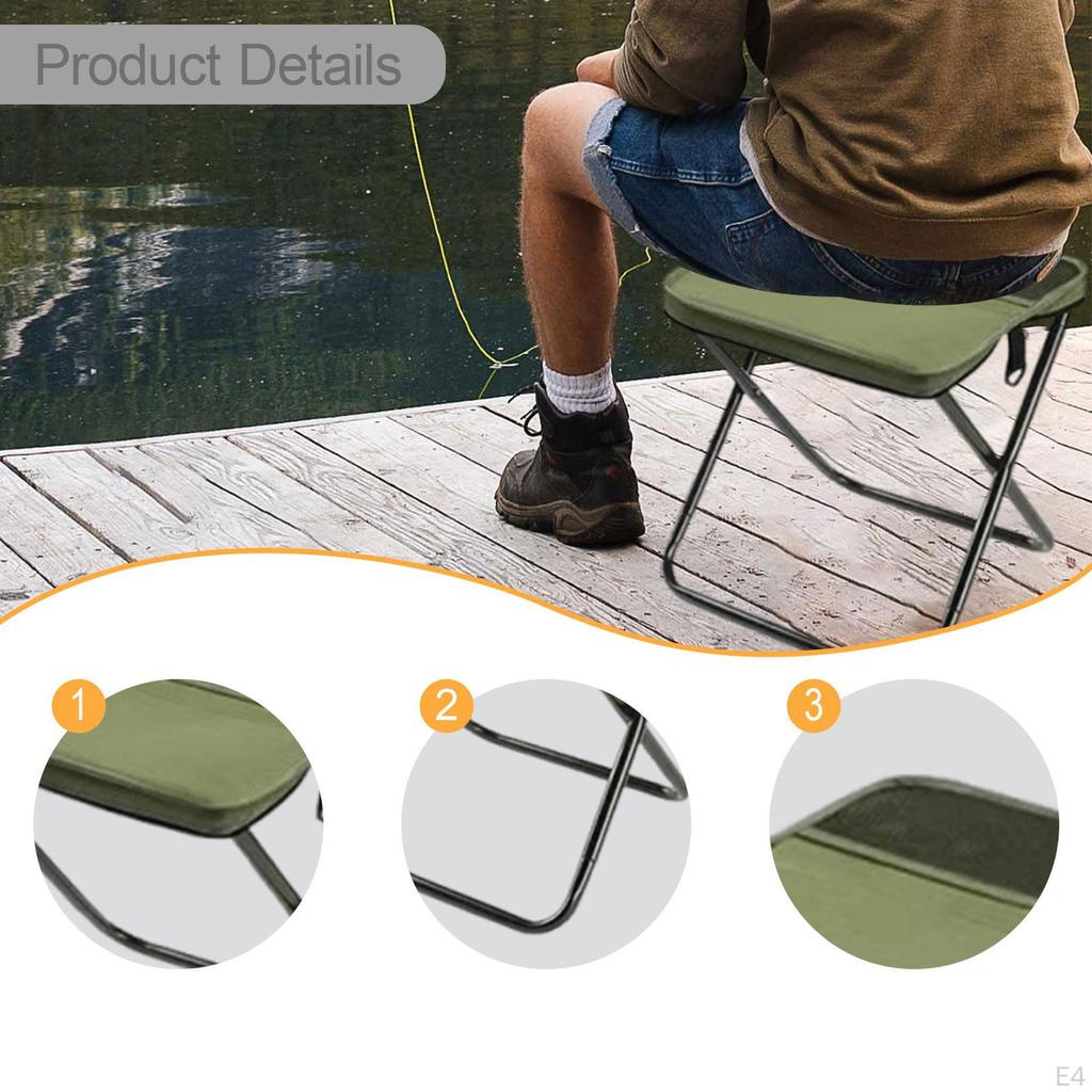 Camping Foldable Stool Compact Design for Easy Transport Oxford Cloth Bag Outdoor Activities