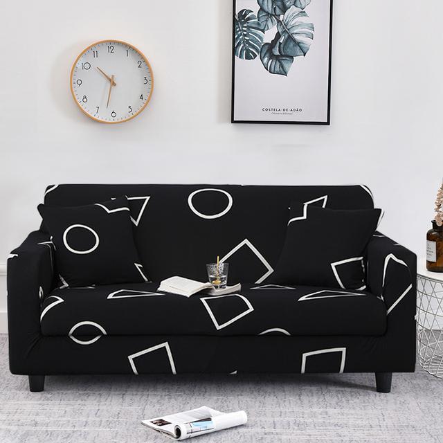 Funda de Sofá con Patrón de Cruz Algodón Set Funda Elástica para Sofá Cubre Sofá Para Sala de Estar Mascotas Cubre Sofá Toalla de Sofá