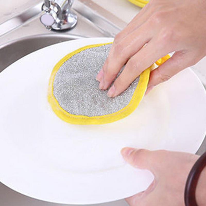 Kitchen Cleaning Sponge Double Sided Sponge Scrubber Sponges For Dishwashing Scouring Pad Dish Cloth Kitchen Cleaning Tools