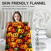 1 Piece Halloween Pumpkin Theme, Orange and Green Flannel Blanket, Soft, Suitable for Sofa, Bed, Office, All-season Use.