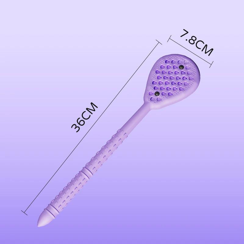 

Thick Silicone Tapping Hammer, Extra Long Gua Sha & Meridian Massager for Back Pain Relief, Senior Wellness Tool фиолетовый