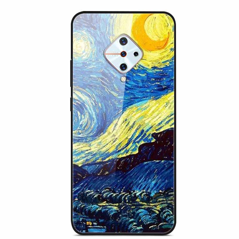 Tempered Glass Case For Vivo V17 Case Russia Glass Back Cover Soft Bumper For Vivo V17 Phone Cases V 17 Funda Y9s S1 Pro Coque